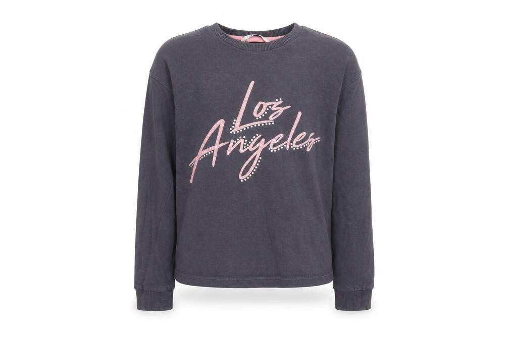 Front view of George girls’ blue pullover sweatshirt, size 9-10, years - los angeles