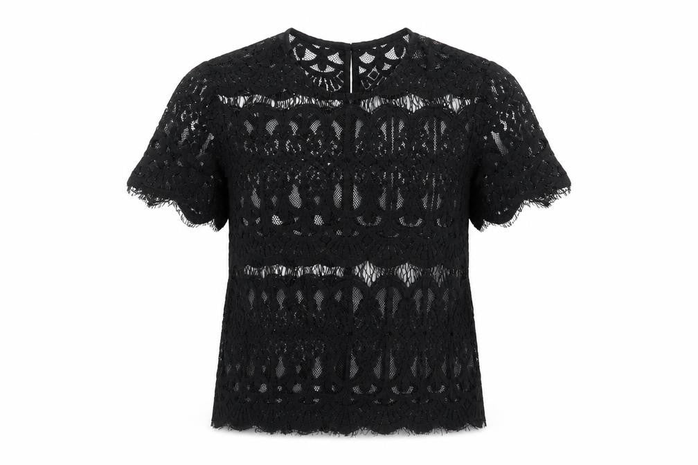 Louche Womens Black Geometric  Basic Blouse Size 12