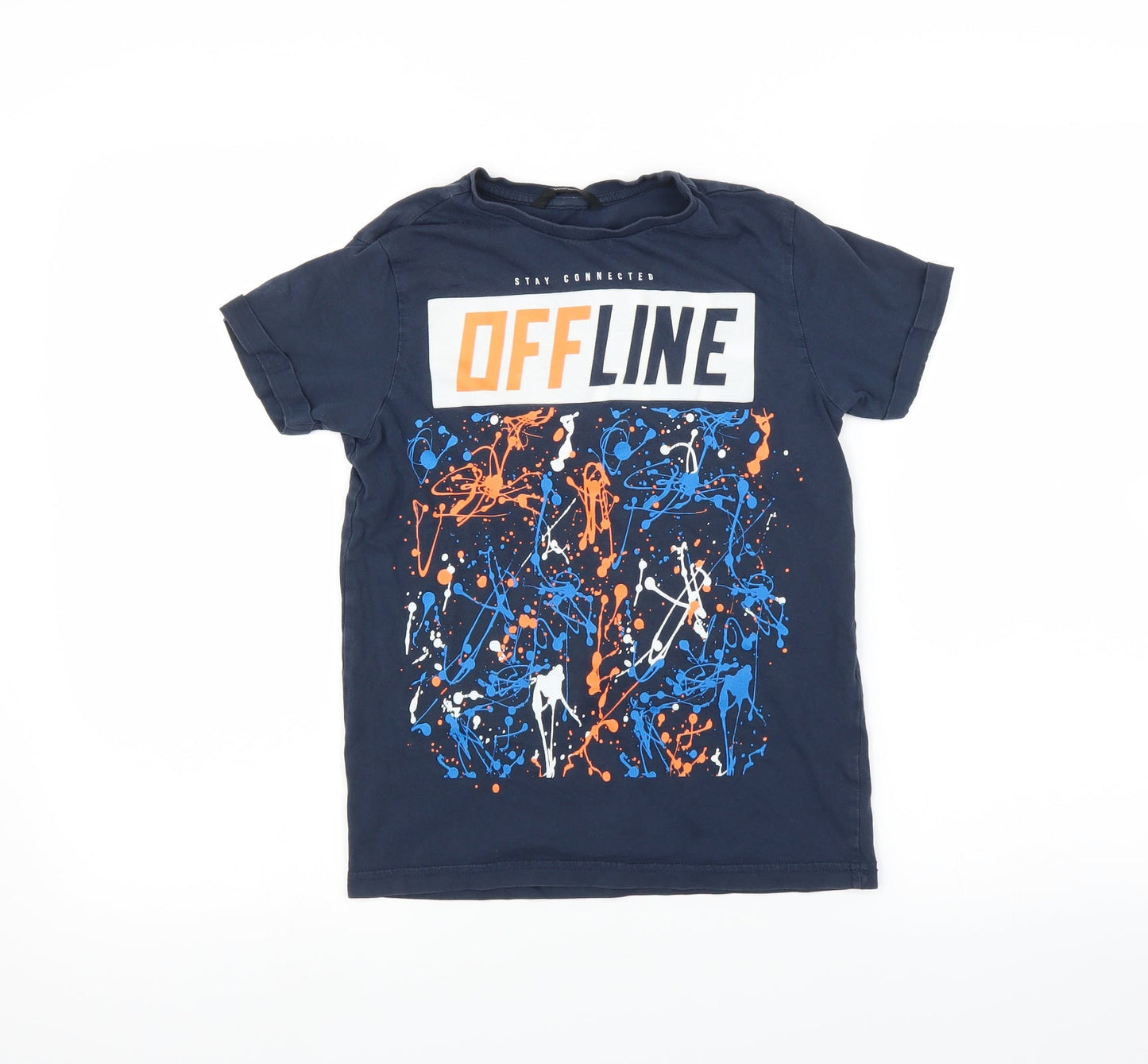 George Boys Blue   Basic T-Shirt Size 10-11 Years  - Gaming