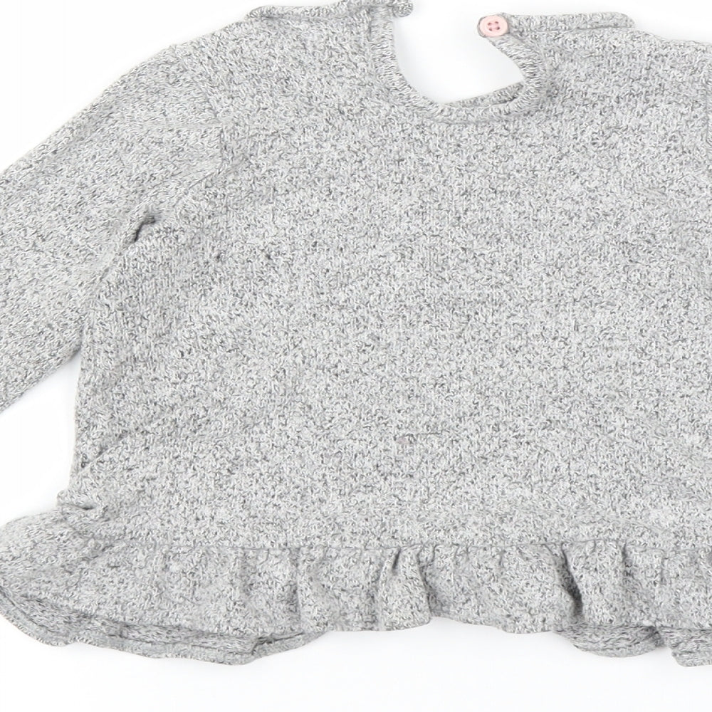 George Girls Grey   Basic T-Shirt Size 12-13 Years