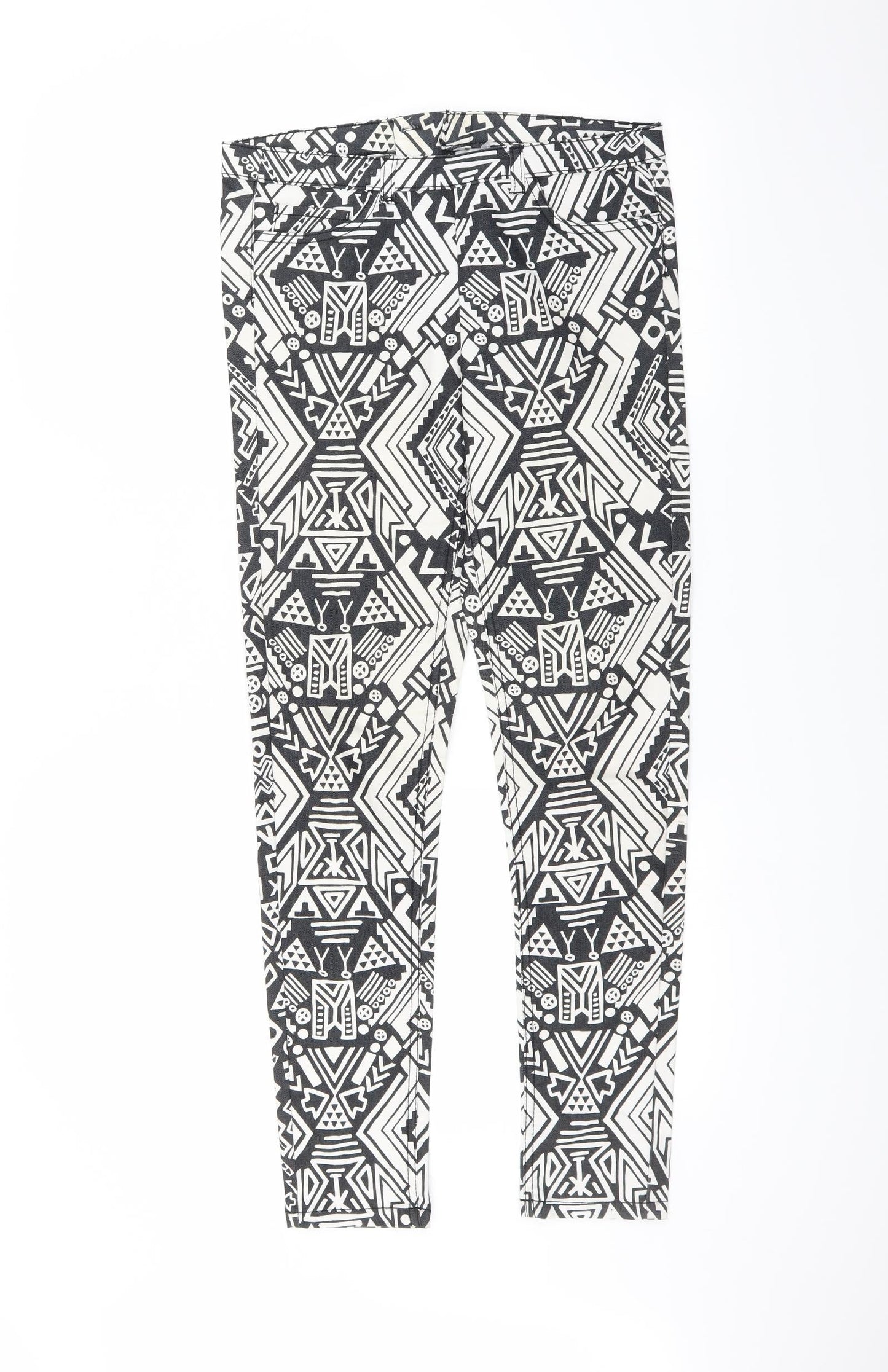 H&M Womens Black   Trousers  Size 10 L28 in - Belt hoops