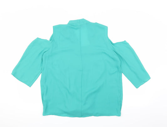 Soon Womens Green   Basic Blouse Size 14
