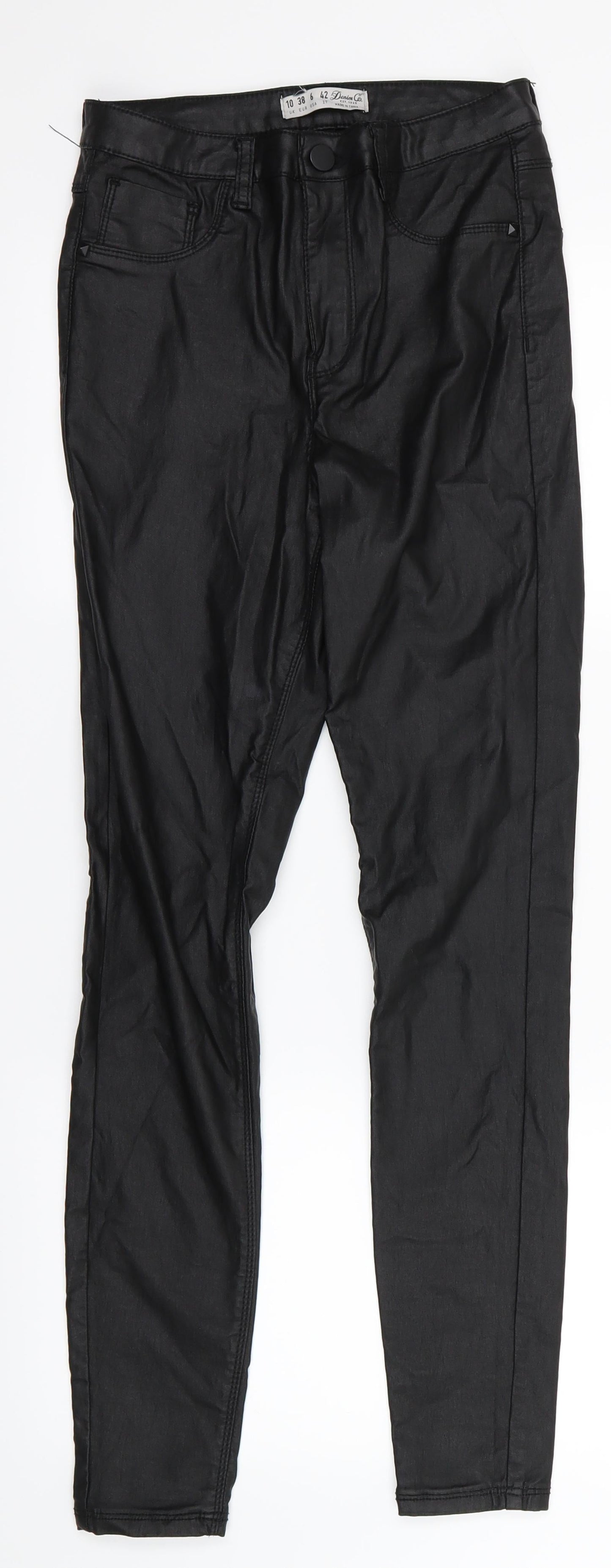 Denim Co Womens Black   Jegging Trousers Size 10 L28 in