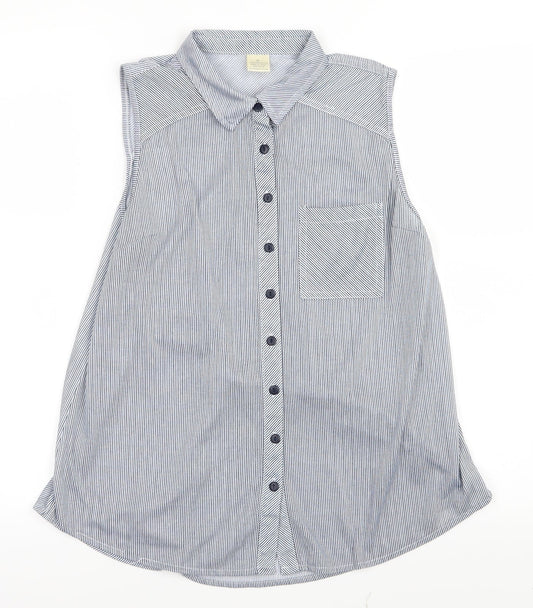 Pre Worn Womens Blue Striped  Basic Tank Size M