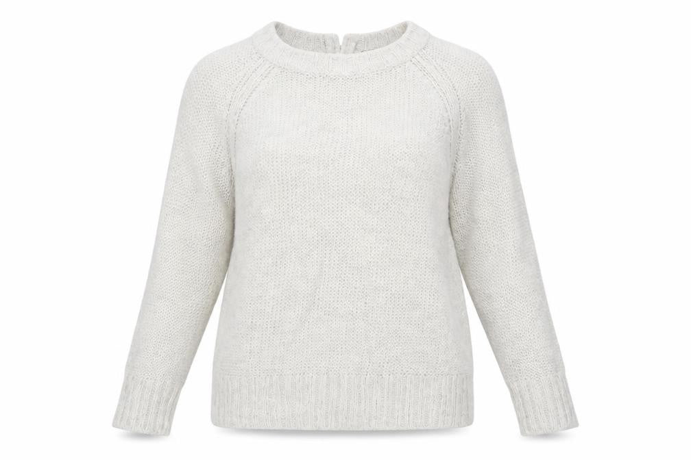 Front view of H&M women’s grey jumper, size S