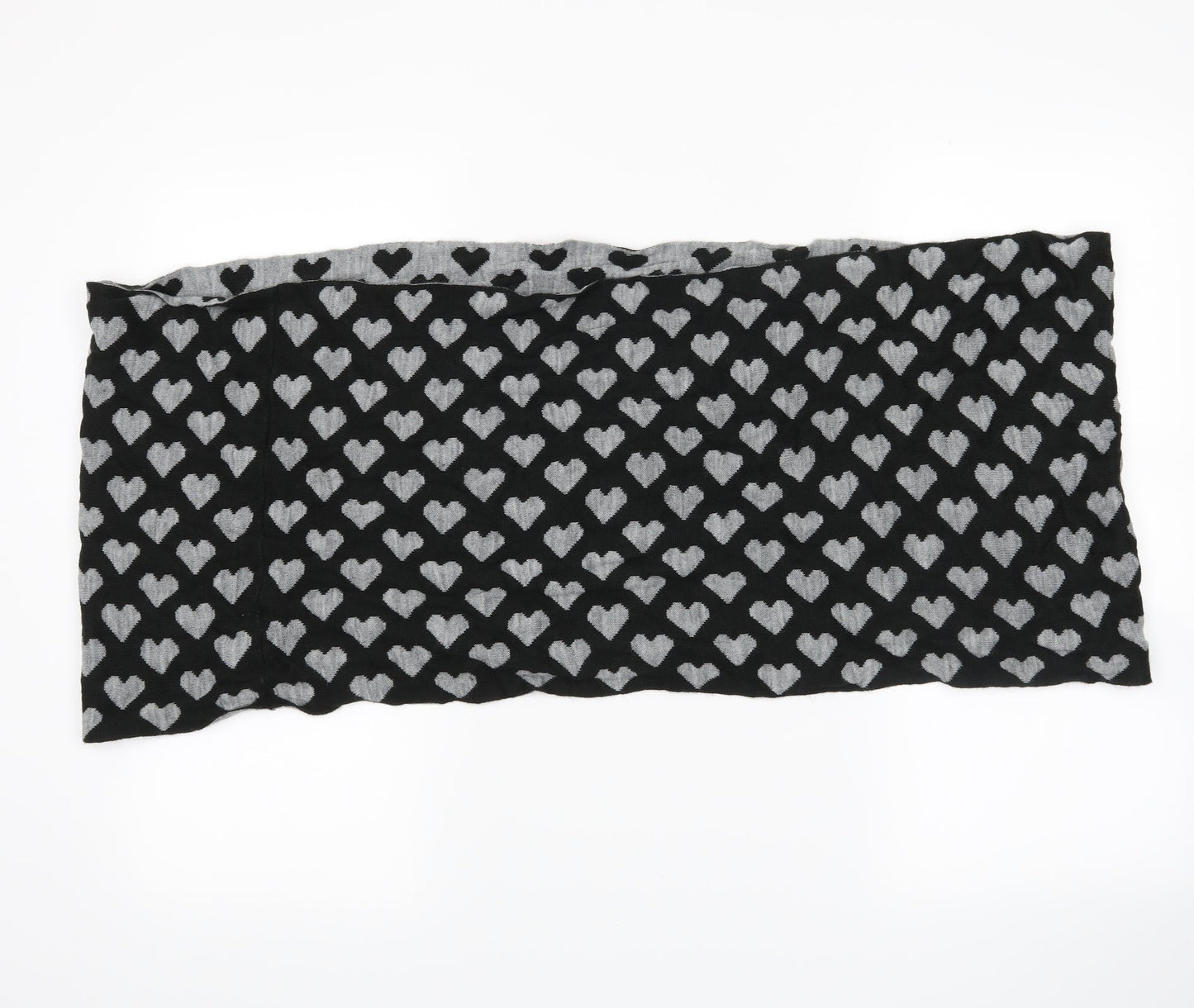 redherring Womens Black    Scarf   - heart pattern