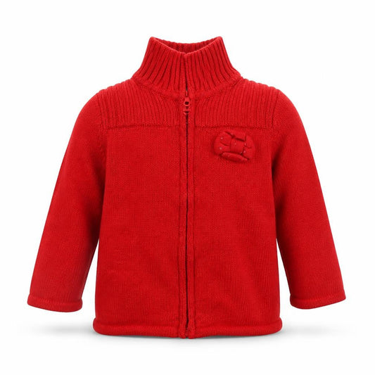 Front view of Zara Red jumper, size 6-9, Months