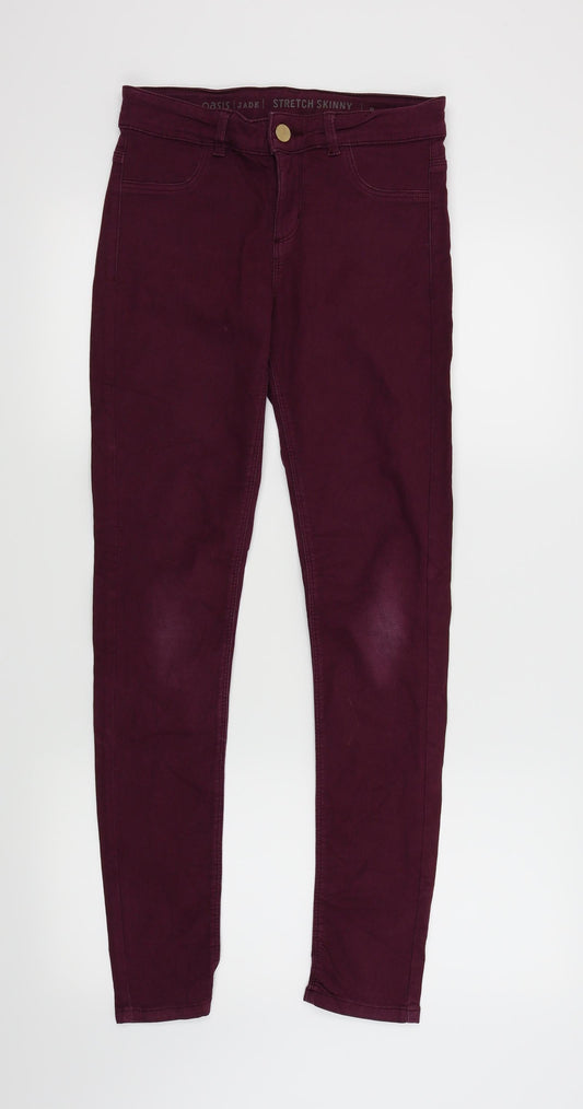 Oasis Womens Purple   Jegging Jeans Size 8 L29 in - Back pockets