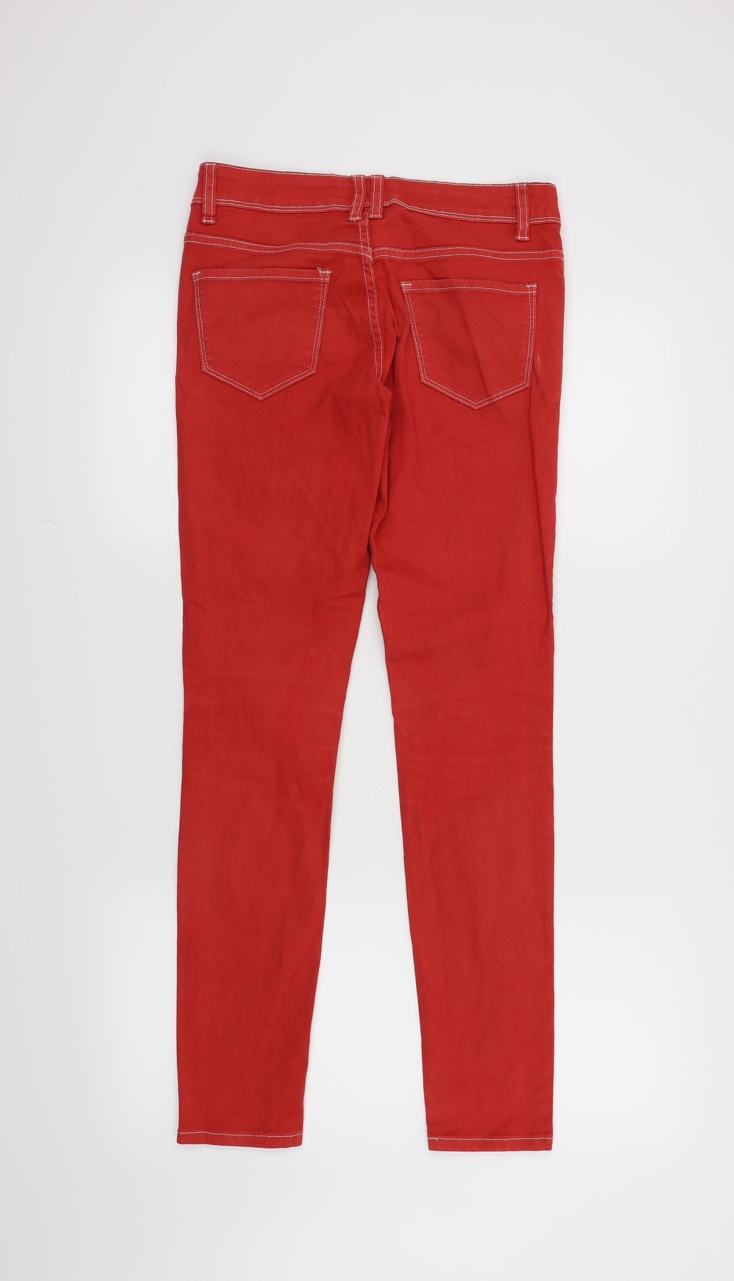 Yesyes Womens Red   Skinny Jeans Size 8 L29 in