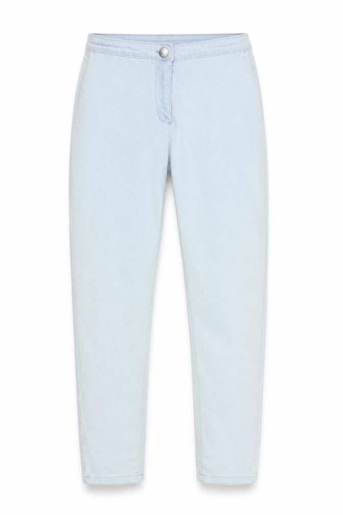 Front view of Candy Couture girls’ blue skinny jeans, size 15, years