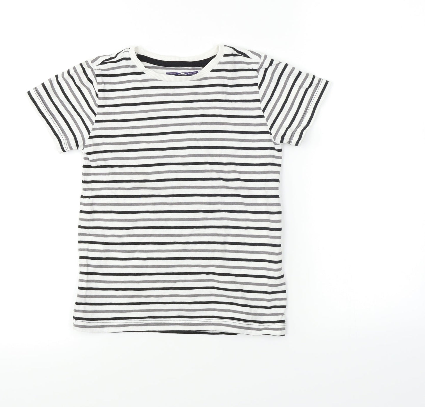 NEXT Boys White Striped  Basic T-Shirt Size 5-6 Years  - Stripey