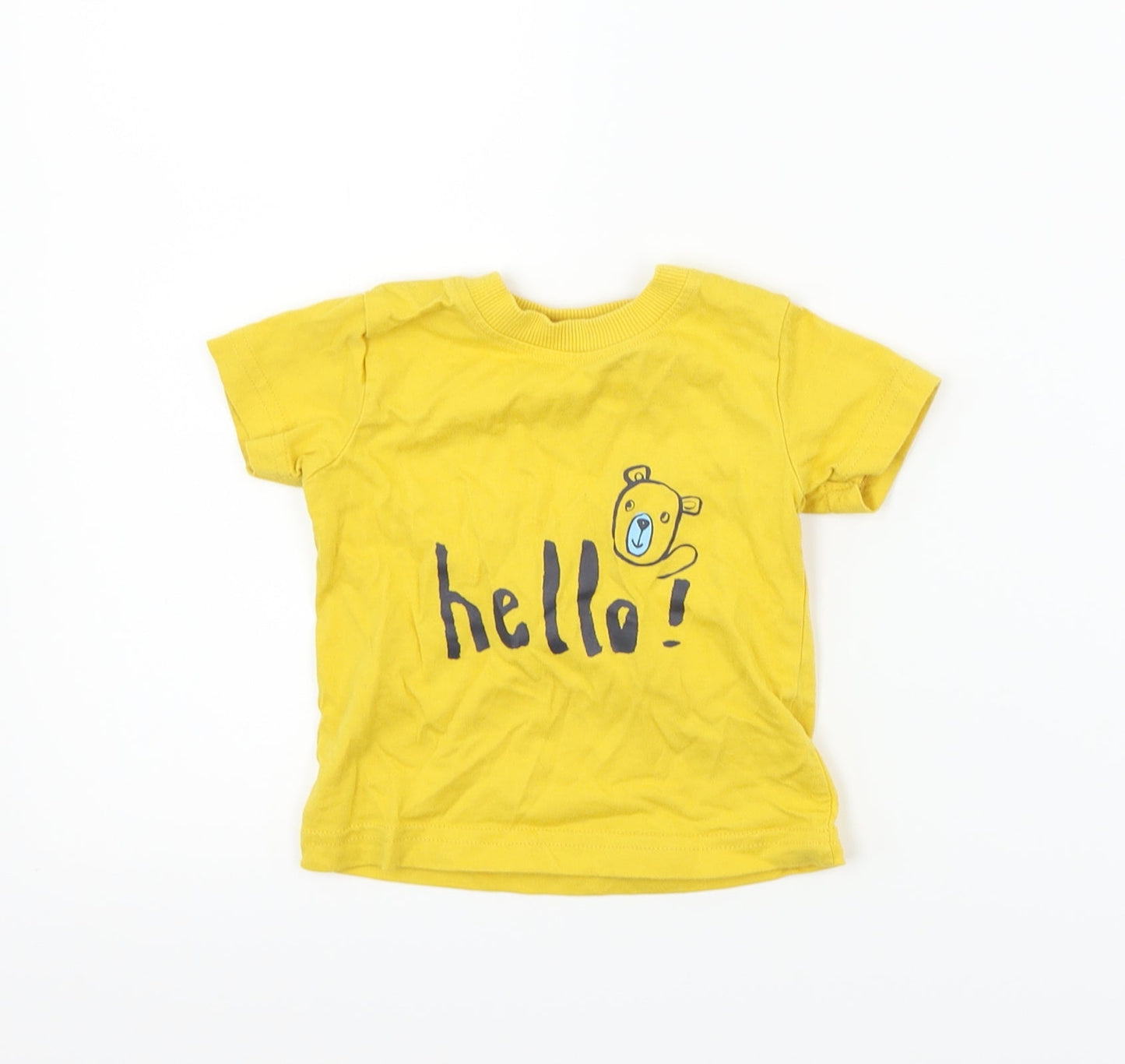 Nutmeg Boys Yellow   Basic T-Shirt Size 6-9 Months  - hello