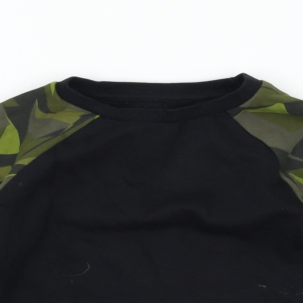 NEXT Boys Black Geometric  Pullover Sweatshirt Size 3 Years