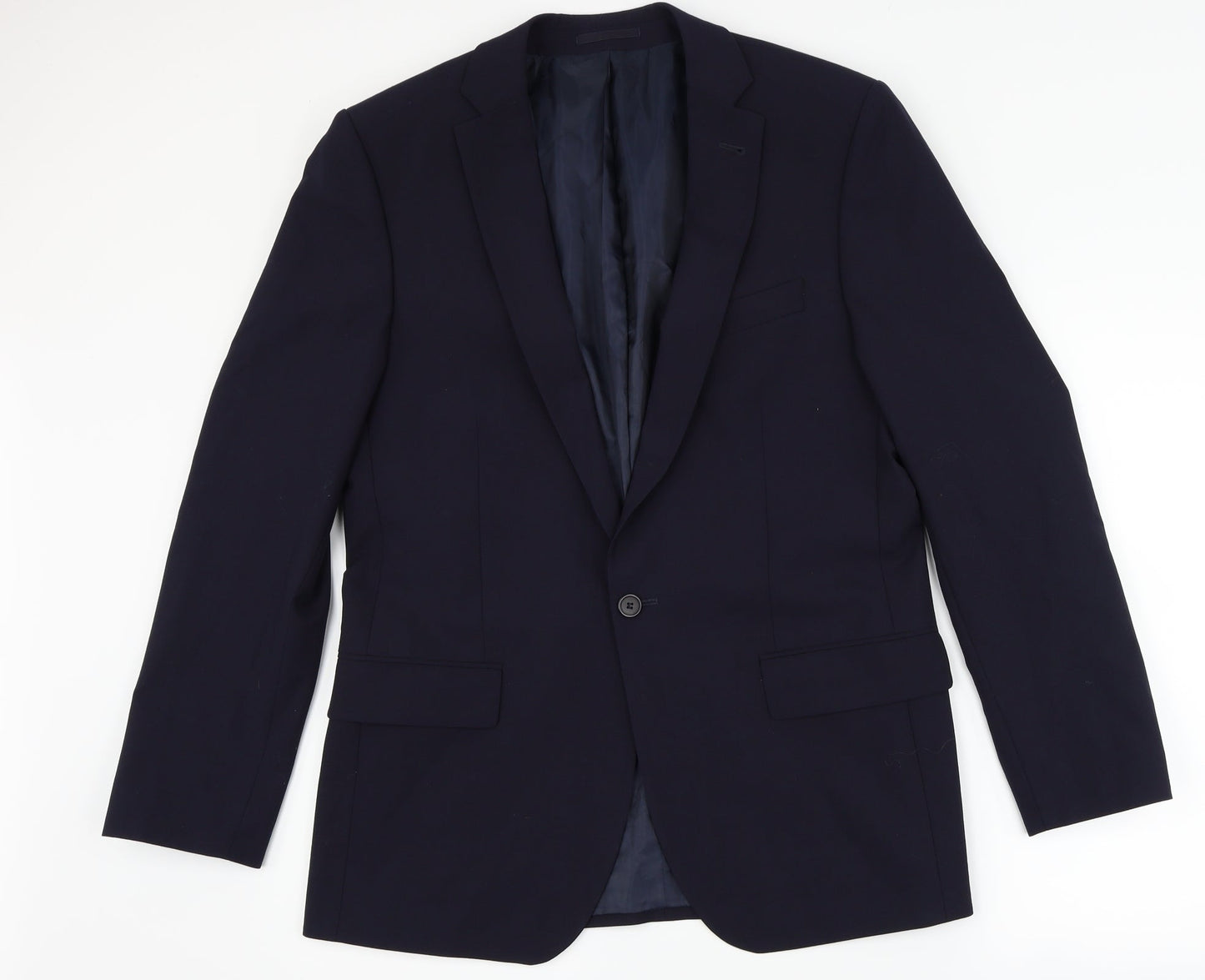 Preworn Mens Blue   Jacket Suit Jacket Size 40