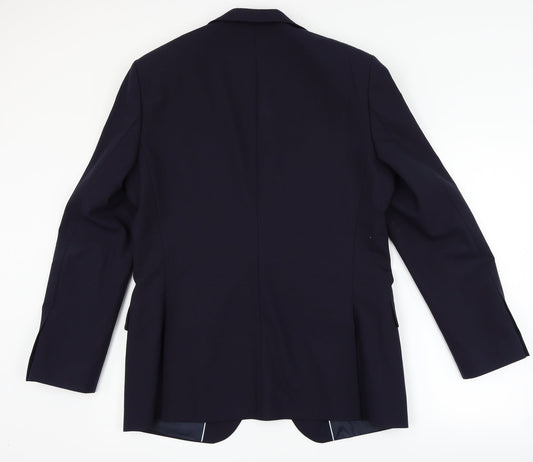 Preworn Mens Blue   Jacket Suit Jacket Size 40