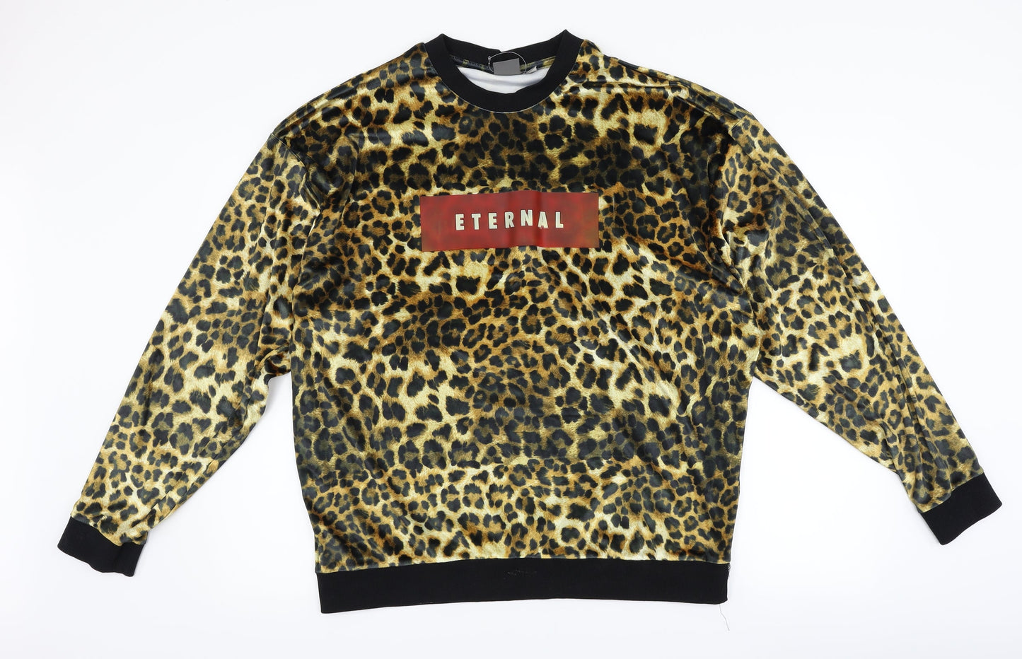 ASOS Womens Brown Animal Print  Pullover Sweatshirt Size L  - eternal
