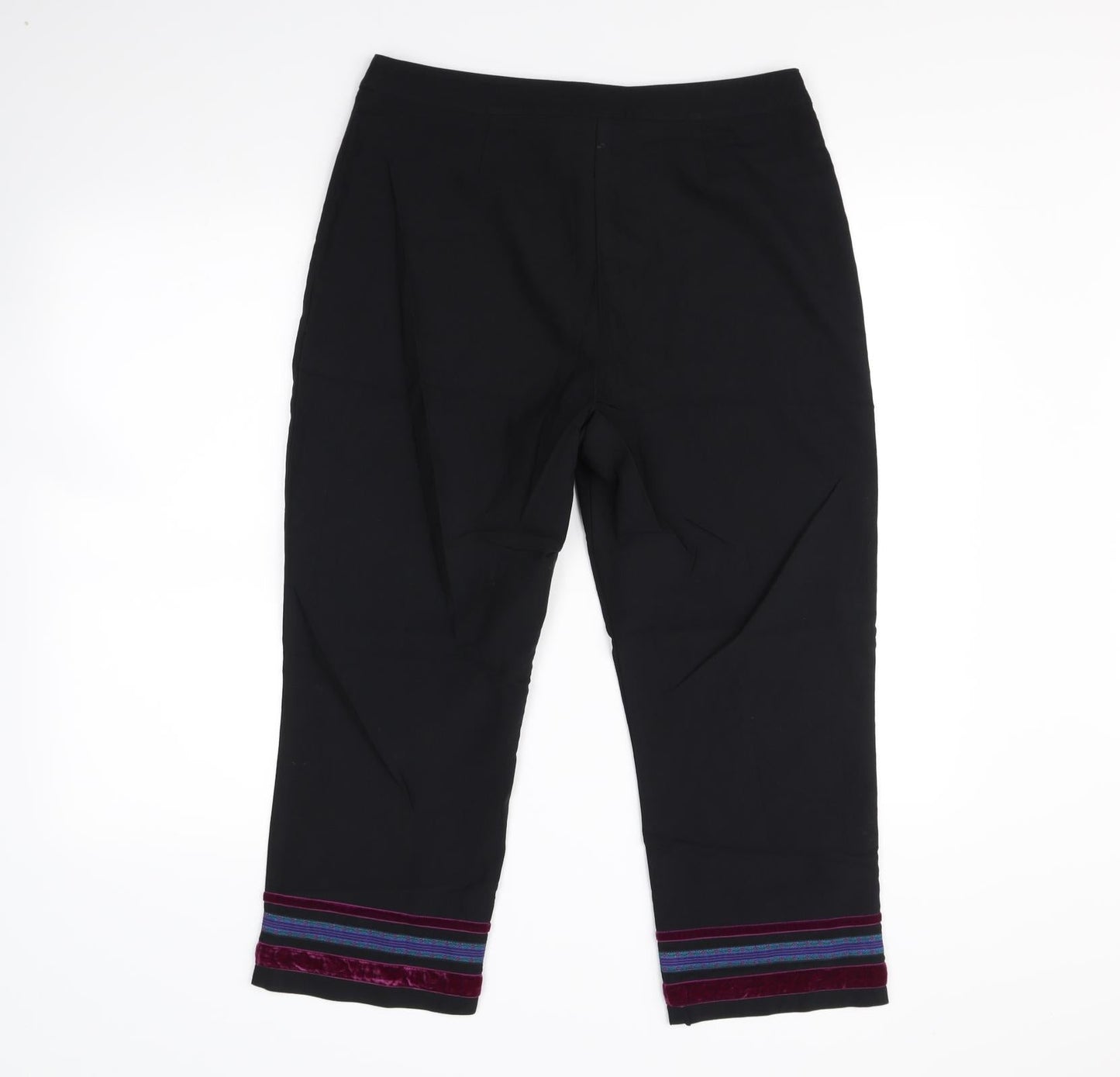 Preworn Womens Black   Cropped Trousers Size 12 L23 in