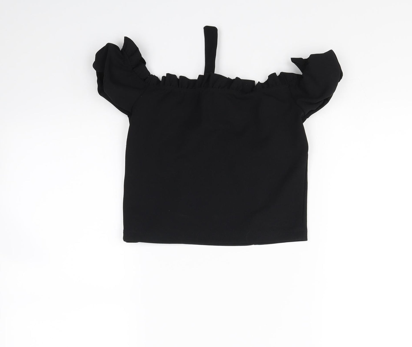 New Look Womens Black   Cropped Blouse Size 10