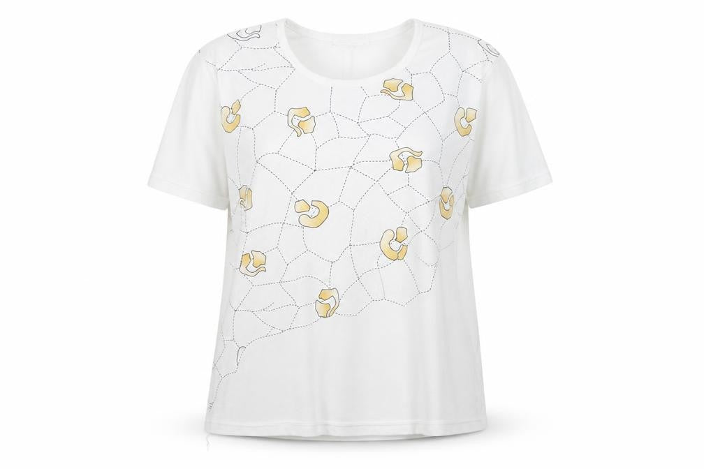 Front view of germany women’s white basic t-shirt, size 2XL