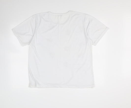 germany Womens White   Basic T-Shirt Size 2XL