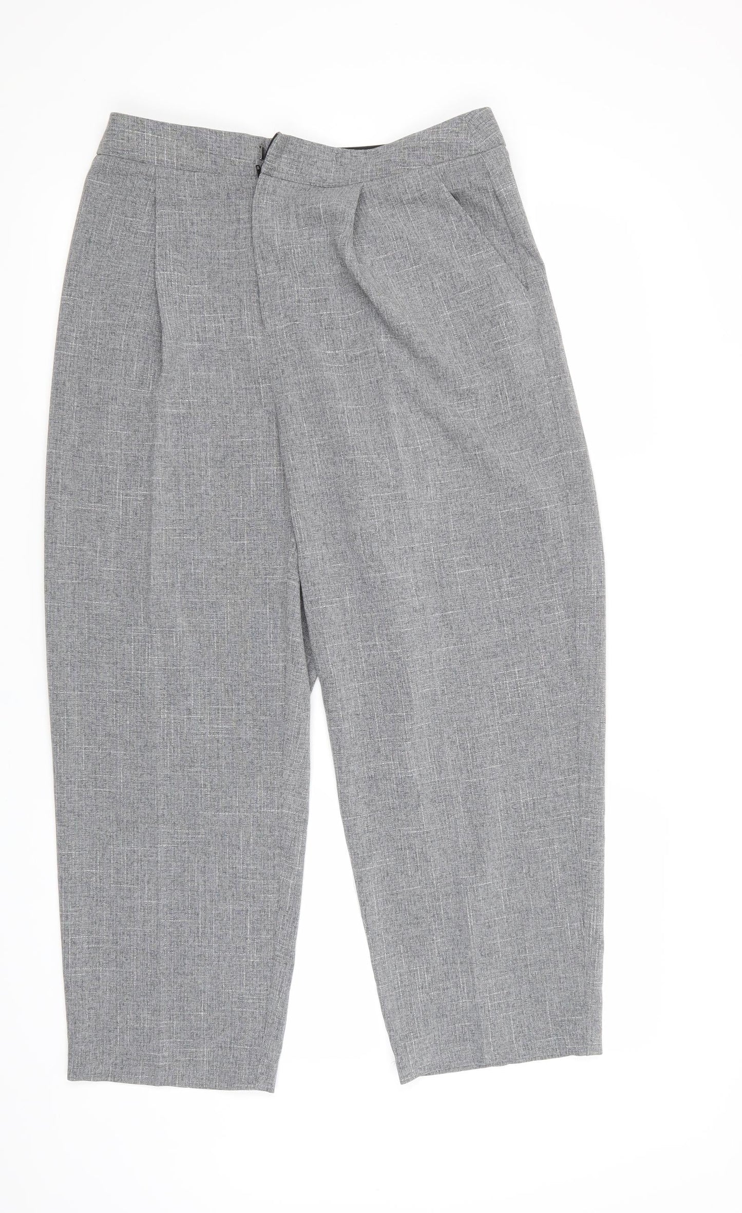 Light before Dark Womens Grey   Cropped Trousers Size M L25 in