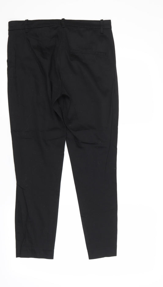 H&M Womens Black   Trousers  Size 10 L26 in