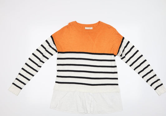 Exquiss's Womens Multicoloured Striped  Tunic Jumper Size M