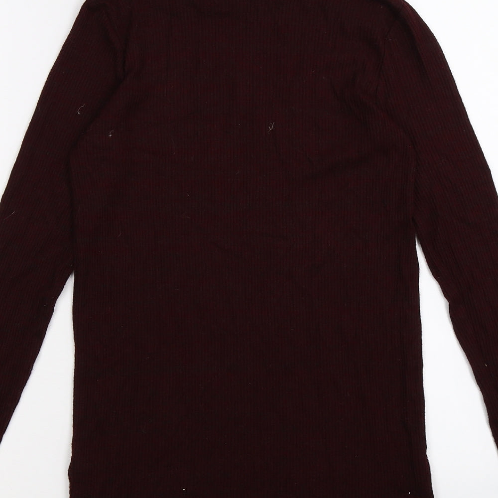 Very Womens Brown Striped  Pullover Jumper Size 6  - burgundy