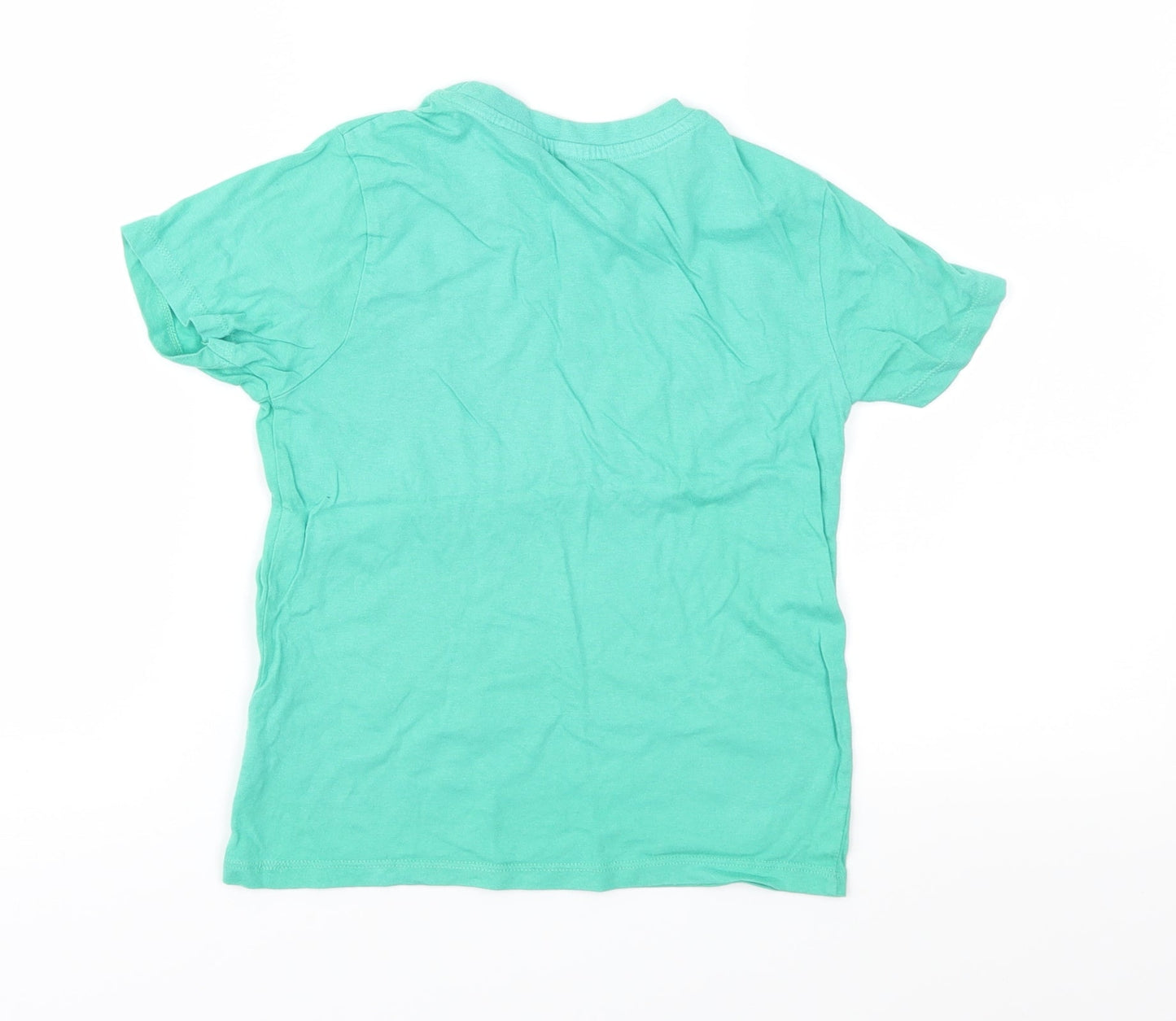 Pep&Co Boys Green  Jersey Basic T-Shirt Size 6-7 Years