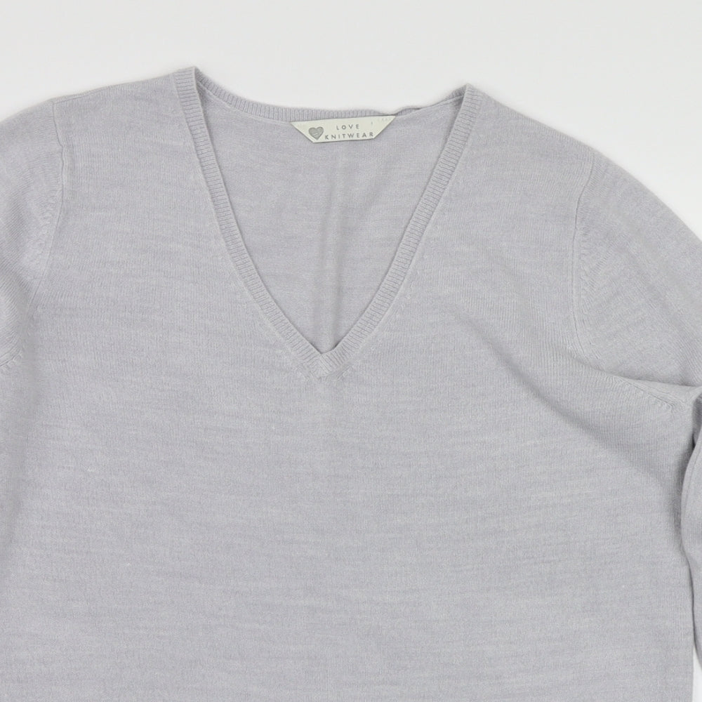 Love Knitwear Womens Grey   Pullover Jumper Size 10