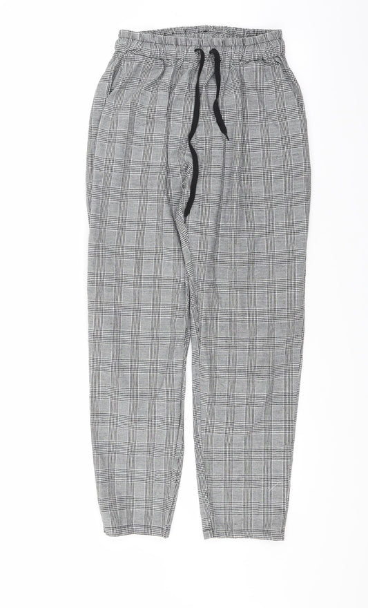 Preworn Womens Black Check  Trousers  Size L L26 in