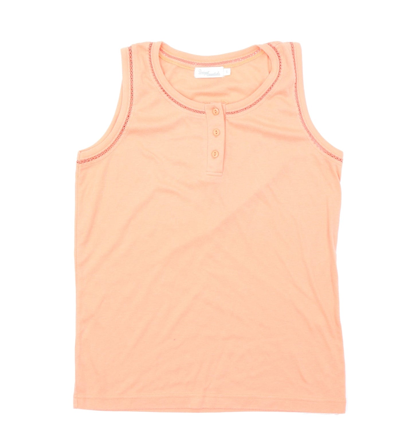 Design Essentials Womens Orange   Basic Tank Size S