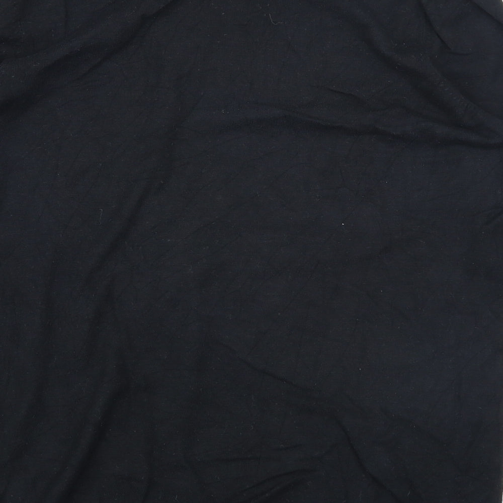 BM Collection Womens Black  Knit Pullover Jumper Size M