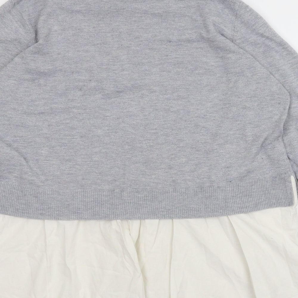 H&M Womens Grey   Basic Blouse Size L