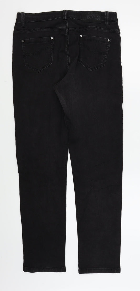 kaiweishi Womens Black   Straight Jeans Size 31 L29 in