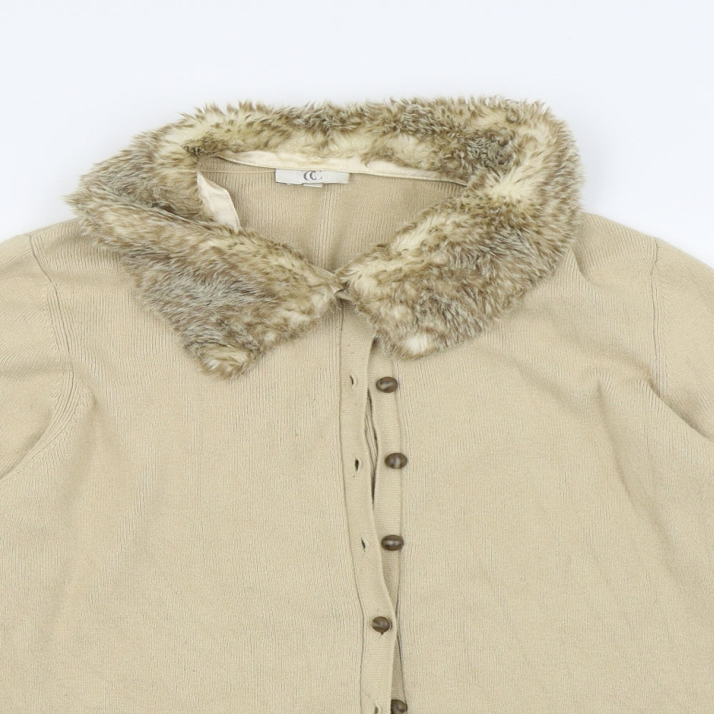 CC Womens Beige   Cardigan Jumper Size L
