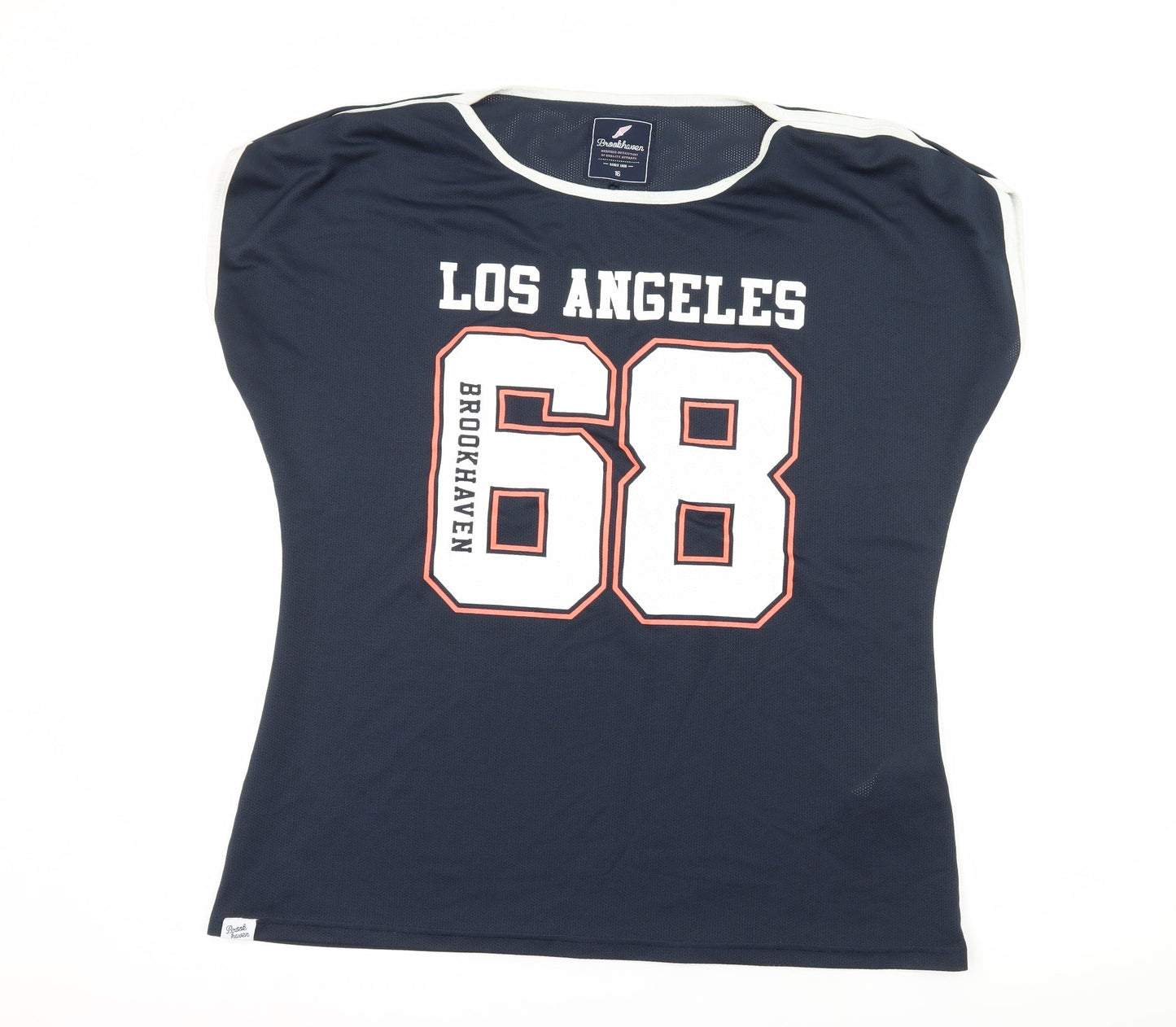 Brookhaven Womens Blue  Jersey Basic T-Shirt Size 16  - LA 68