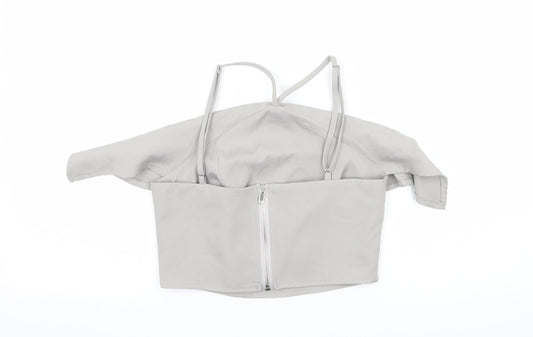 Missguided Womens Grey   Basic Blouse Size 4