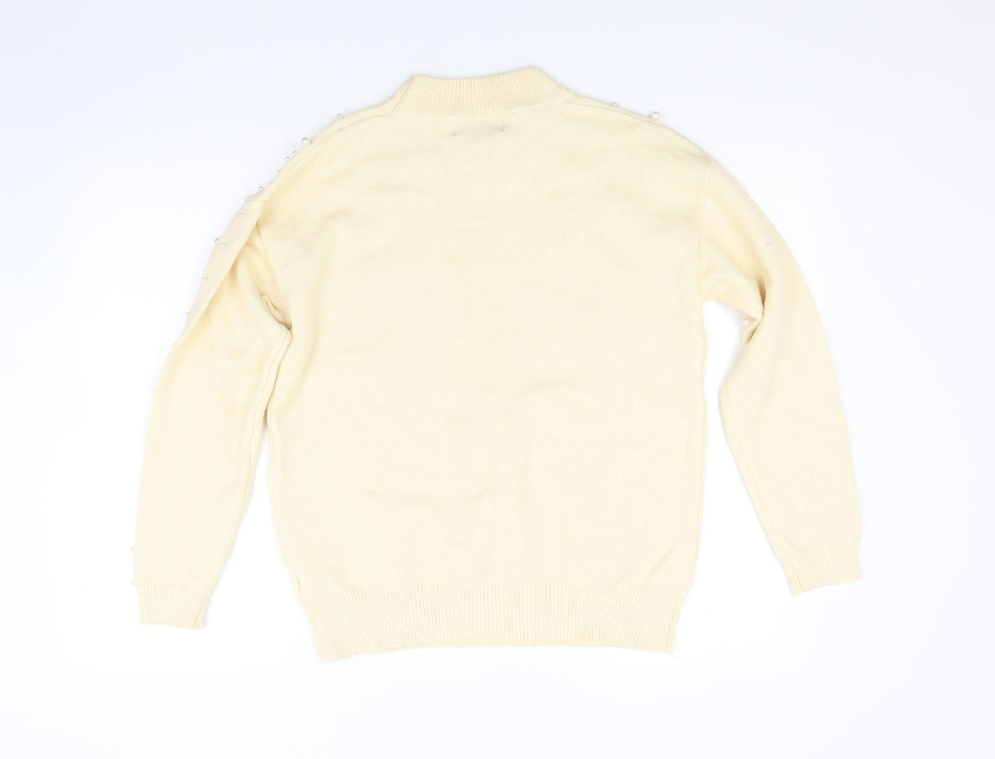 Studio Womens Yellow  Knit Pullover Jumper Size 12