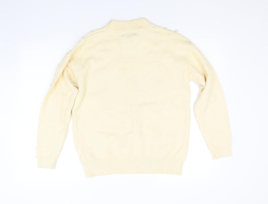 Studio Womens Yellow  Knit Pullover Jumper Size 12