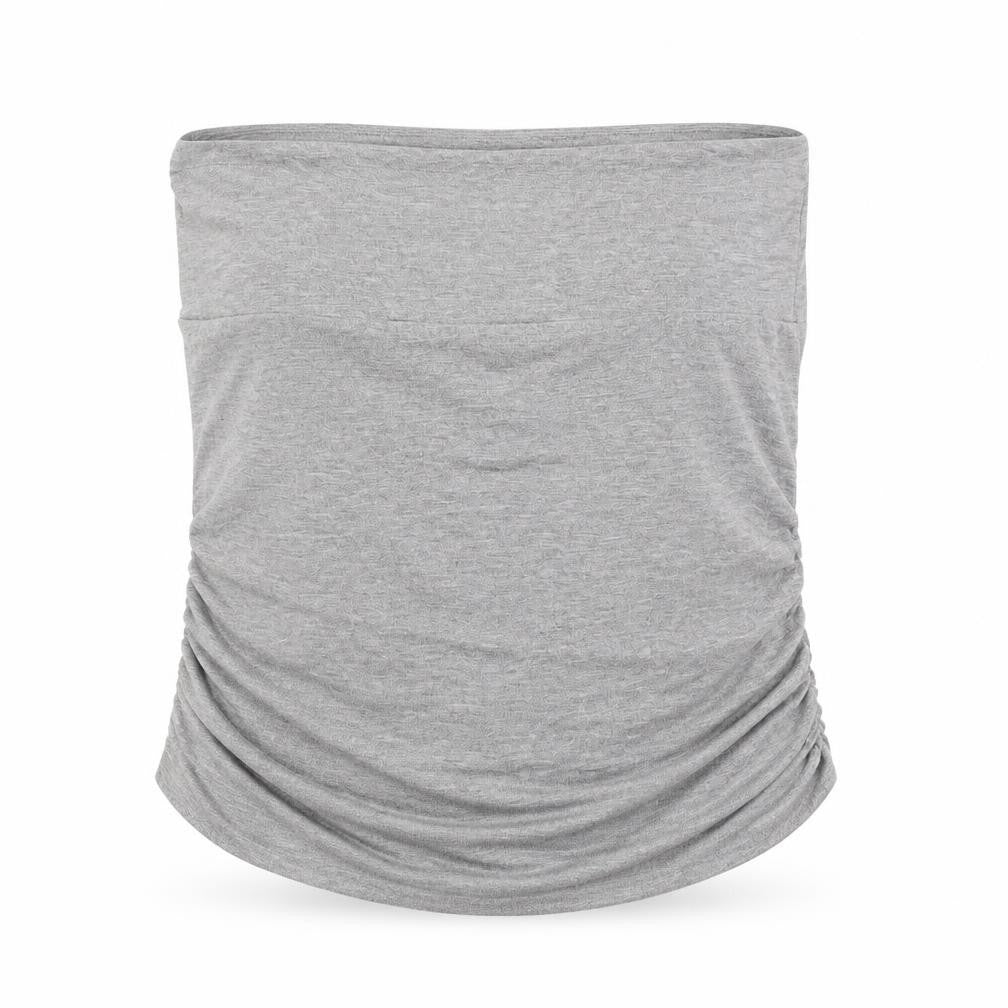 Front view of Bella Luxx women’s green rayon wrap t-shirt, size M