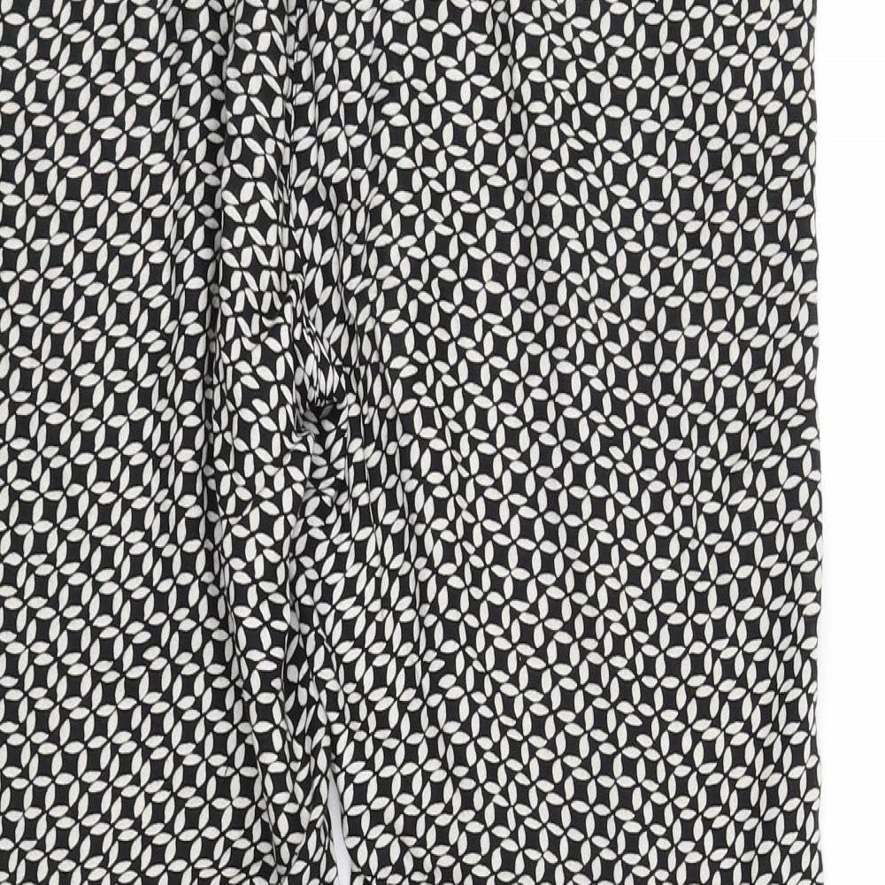 DEBINHAMS Womens Black Geometric  Trousers  Size 12 L27 in