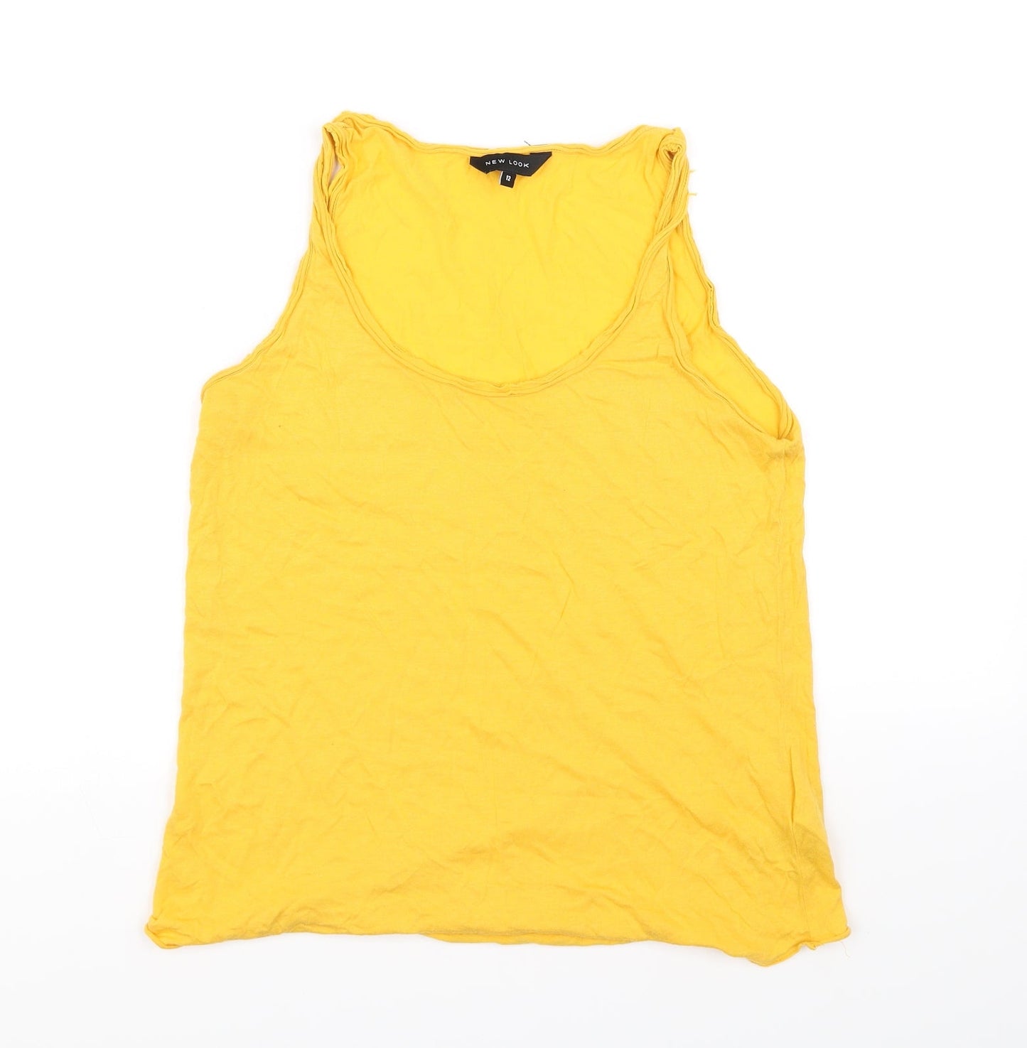 New Look Womens Yellow   Basic T-Shirt Size 12