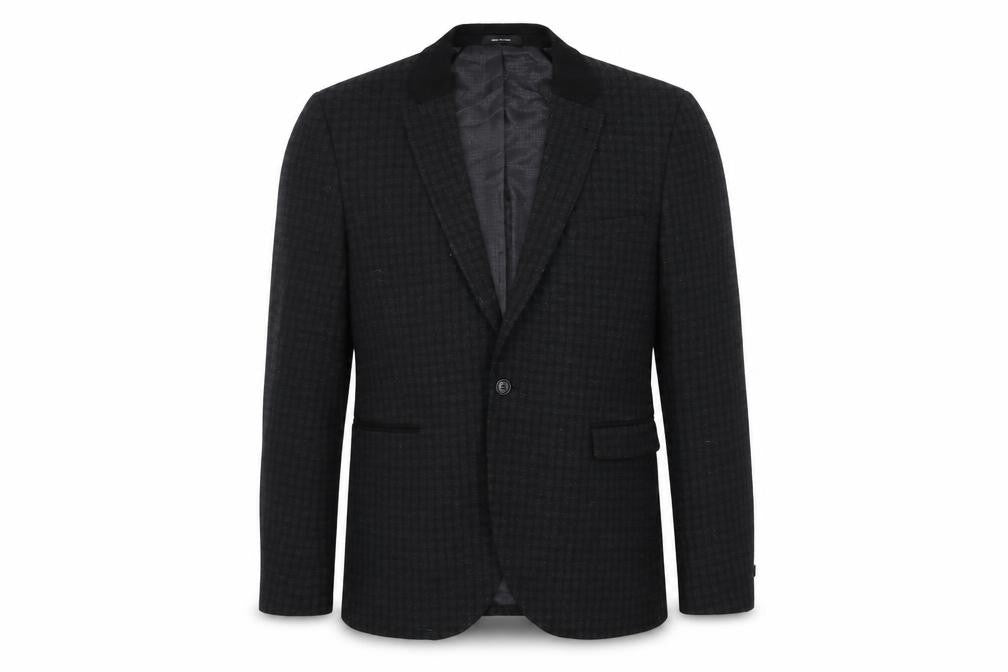 Front view of Cedarwood State men’s black jacket, size M