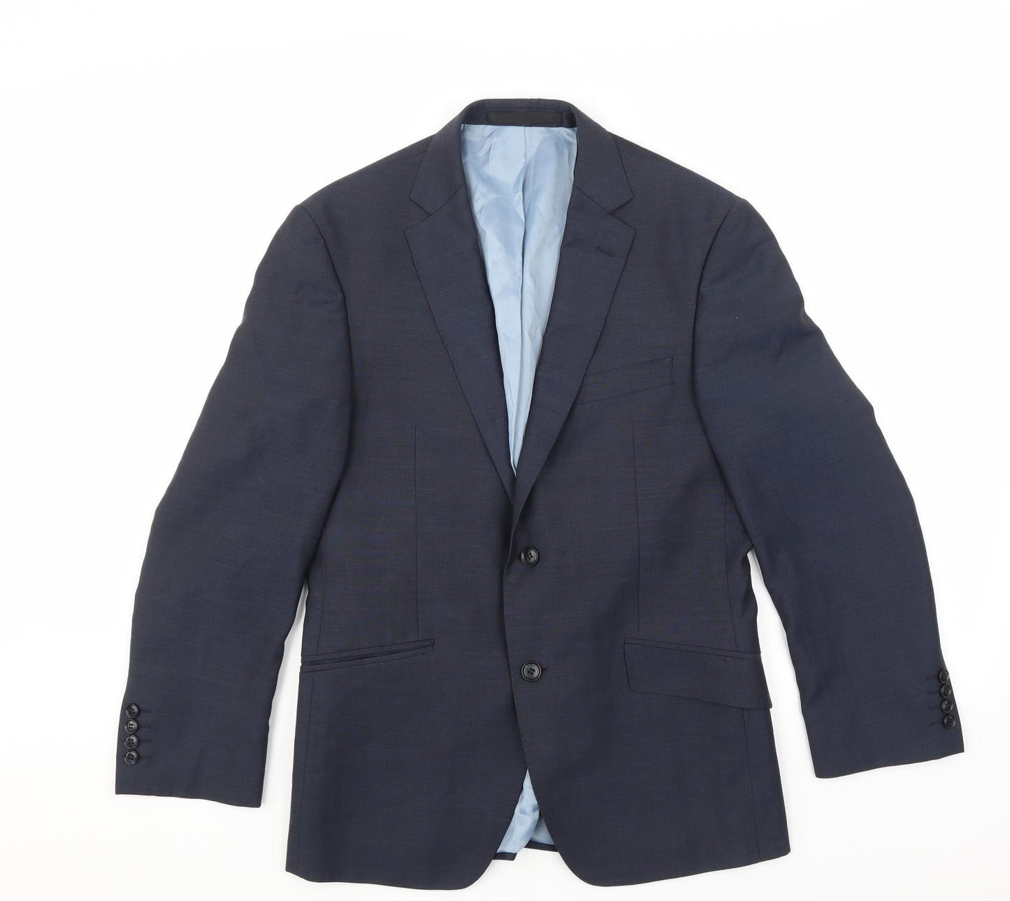 Marks and Spencer Mens Blue  Rayon Jacket Suit Jacket Size 38