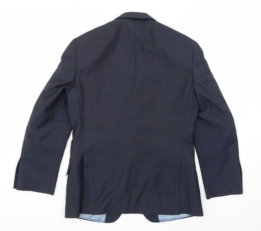 Marks and Spencer Mens Blue  Rayon Jacket Suit Jacket Size 38