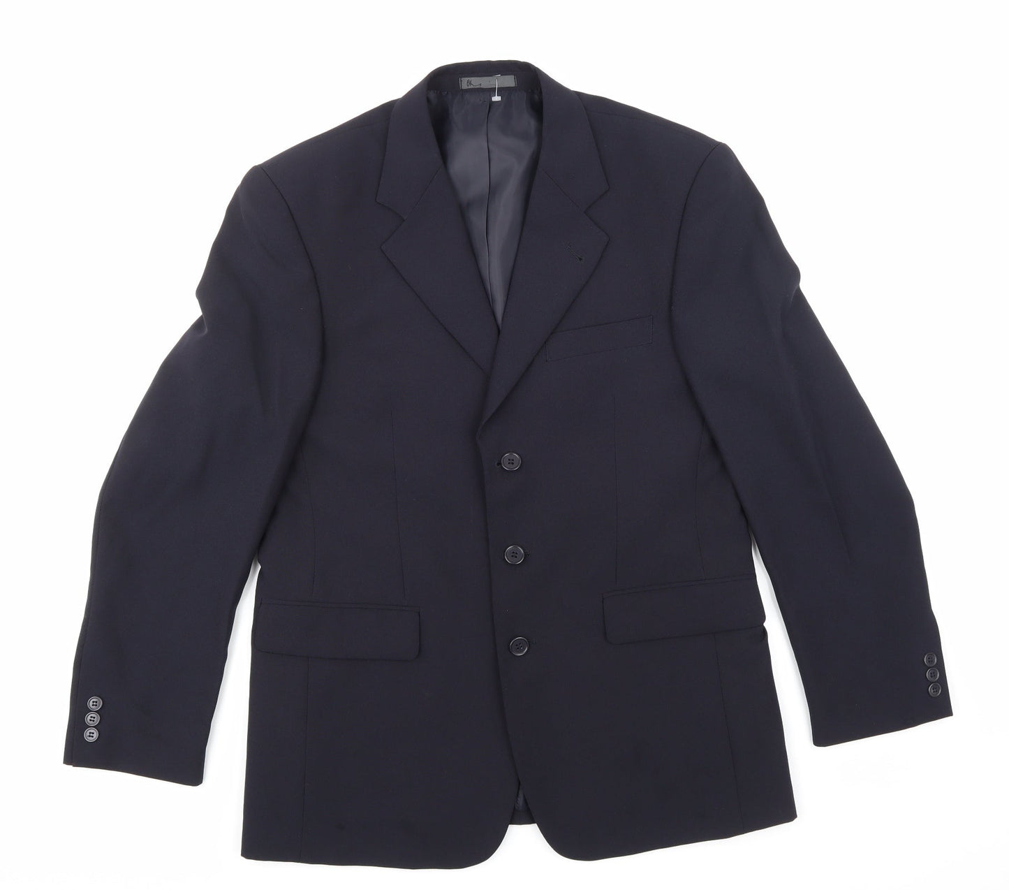 BHS Mens Blue  Rayon Jacket Suit Jacket Size 40