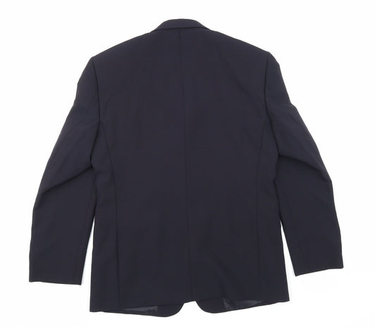 BHS Mens Blue  Rayon Jacket Suit Jacket Size 40
