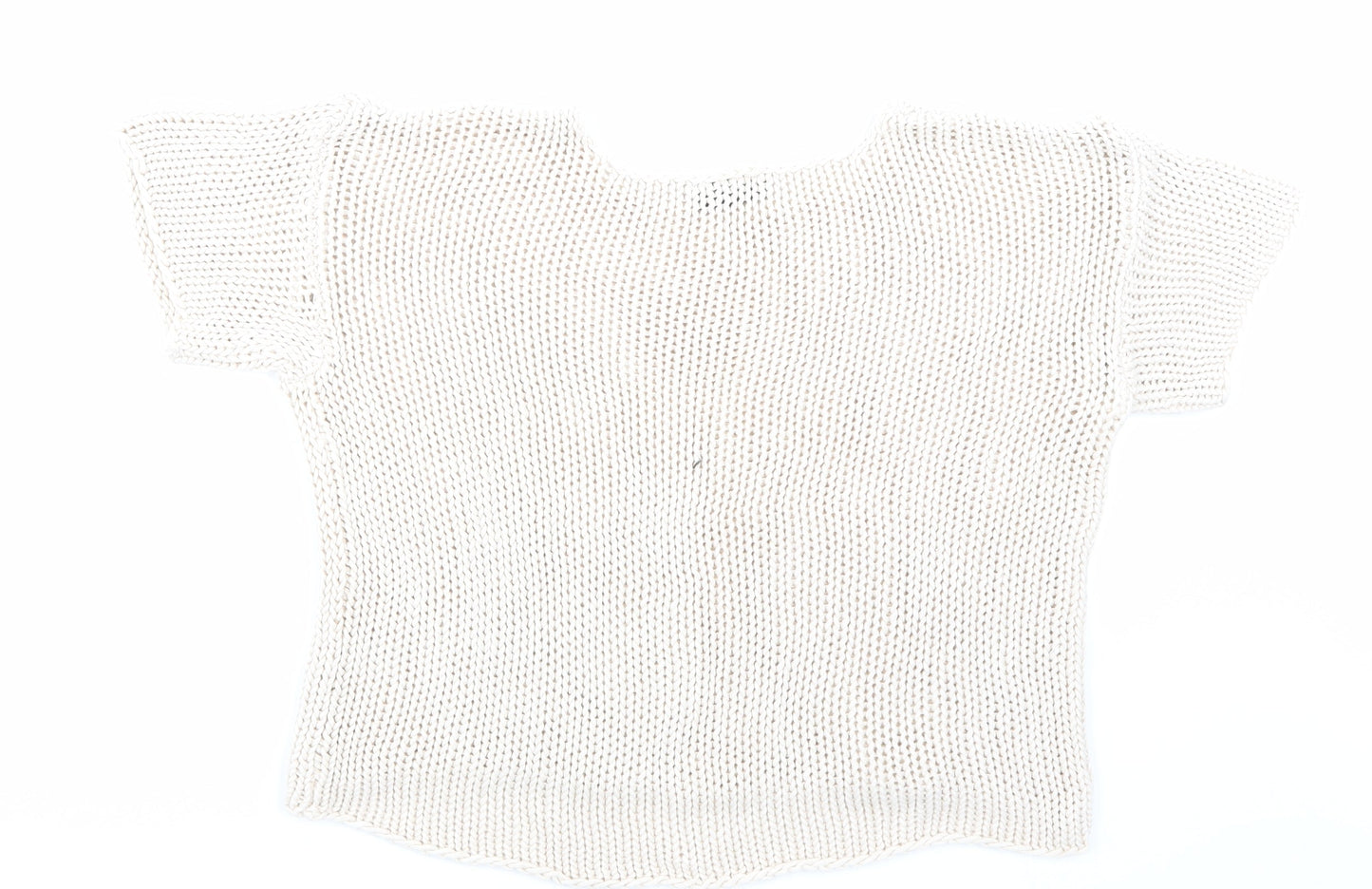 Topshop Womens Beige  Knit Pullover Jumper Size 8