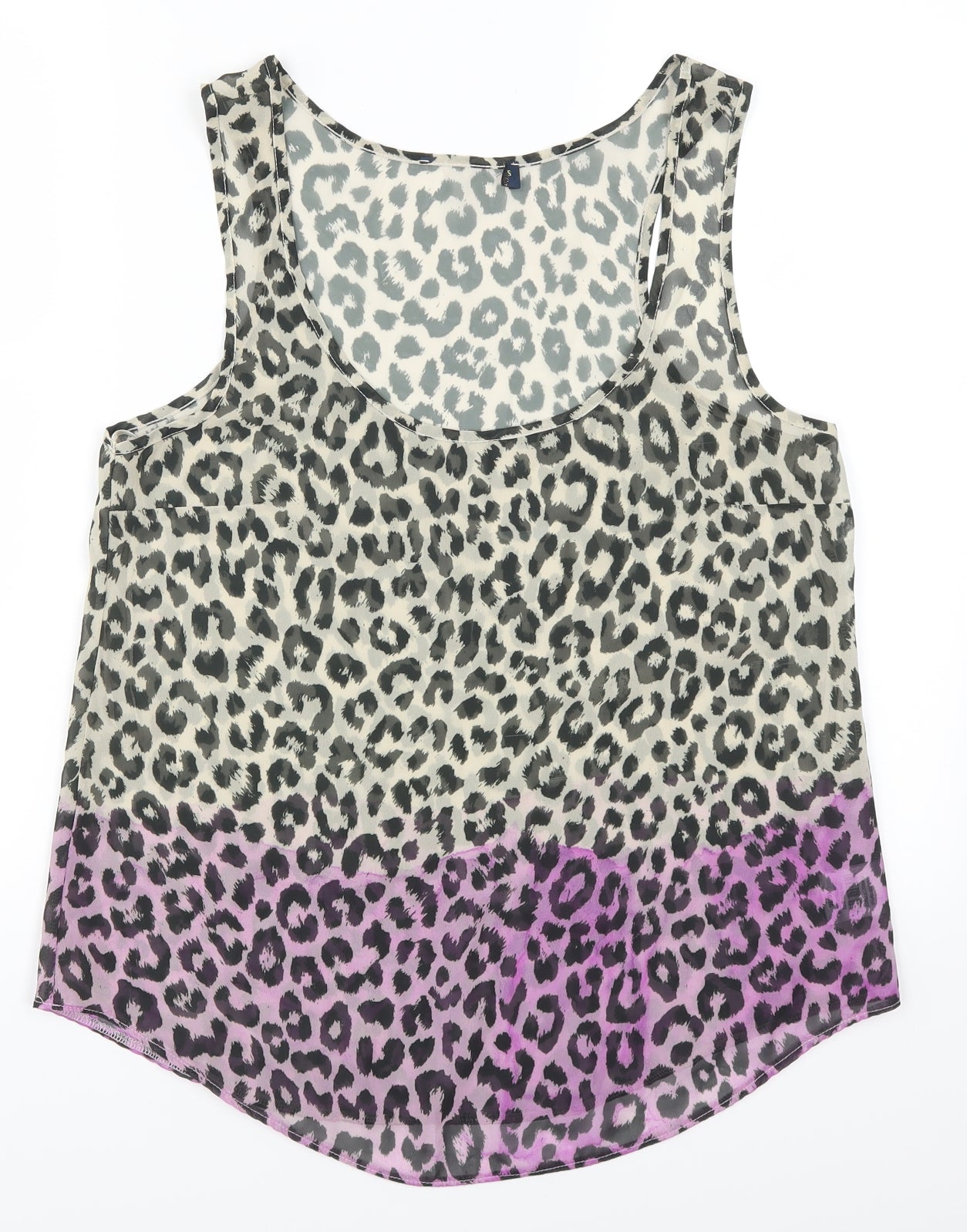 Preworn Womens Pink Animal Print  Basic Tank Size 10